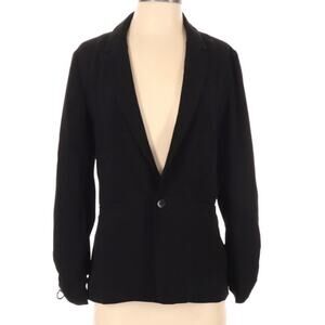 Maje black blazer with scrunched sleeves S